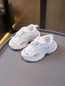 Baskets basses décontractées pour enfants, chaussures de sport à la mode confortables de couleur unie, convenant aux activités extérieures, à l'école, aux fêtes, pour toutes les saisons