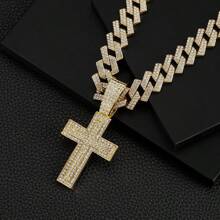 Cross Alloy Pendant Necklace,Daily Outfit, Street Party Exquisite Craftsmanship, Bold Boutique, Men's Accessories, Atmospheric Jewelry, Holiday Gifts.