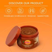 Hllozzi 150毫升胡萝卜金珠光自助美黑凝胶 | 美黑加速剂 | 不油腻，防水，富含胡萝卜和维生素E，滋养保湿 | 打造自然健康的古铜色光泽 - 紅木色 - 查看 10