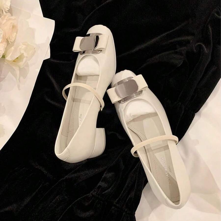 Women Pumps - 3286奶白色中跟 - 查看 1