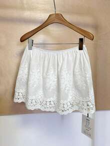 1件芭蕾舞风格蕾丝中长裙，多功能迷你裙，多层设计，可遮盖臀部和裙摆 - 彩色 - 查看 4