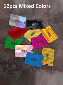 12/24/30pcs Anti Blocking Reader Lock Bank Card Credit Card Protector,Rfid Blocking Sleeves,ID Card Case Protector Metal Aluminium Case Card Holder, Wallet Business Card Holder, Credit Card Holder For Women For Men