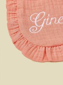 1 Stück personalisiertes Baby Sabberbibchen, mit besticktem Text personalisiert, weich & saugfähig, unverzichtbar für Neugeborene, Babygeschenk, Erinnerungsstück, Baby, Urban Gala