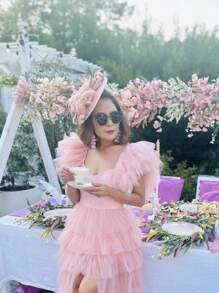 1pc Vintage Feathers Flower Arrow Fascinator Hat Women Church Kentucky Derby Fascinator Headband For Bridal Headwear Wedding Dress Hat Tea Party Accessories For Halloween Hair Accessories Women