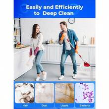 Local Shipping-Spin Mop Replacement Head Compatible With O-Cedar 2 Tank Rinseclean,4 Mop Heads +1 Handle +1 Base , Microfiber 100% Refills, 30-58in Stick Easy-To-Replace ( Blue 2 Tank )