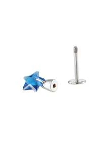 Toppiercing 1 Stück Premium Kubikzirkon Stern Design Ohrknorpel Piercing, minimalistischer Stil