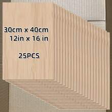 5/15/25 Pieces Of Handmade Wood Board - 12x16 Inches / 30x40 Cm - 2.2 Mm Thick Plywood, Smooth Surface, Suitable For Laser Cutting, DIY Projects, Pyrography And Dyeing - Màu be - Xem 12