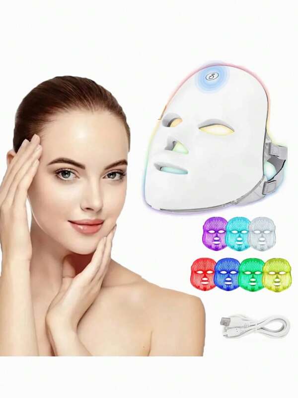 Máscara De Terapia Facial Profesional Con 7 Colors Led Luz