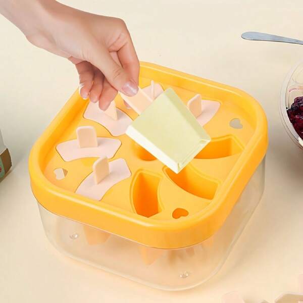 Homemade Popsicle Mold, 8 Pieces Ice Pop Easy Release Mould, Reusable Ice Cream Models For Fruit Juice, Yogurt, Gelatin, Puree, Pudding Or Drinks, Summer Essential At Home Outdoor(1 Set)