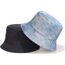 Reversible Bucket Hat For Women, Cute Beach Fisherman Style - Jean - View 10