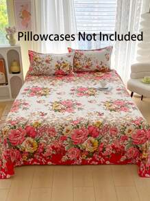 1pc Soft Skin-Friendly Printed Bedsheet, Modern Rectangular Fashion Minimalist Design For Children, Double Bed, Available In Multiple Sizes, Suitable For Bedroom Use Year-Round