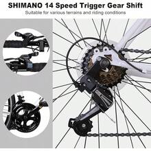 WEIZE Road Bike, 700C Wheel City, 14 Speed Drop Bar, Racing Adult Bike With Caliper Brakes, High-Carbon Steel Hybrid Bikes, Urban Adult Men And Women - White - View 2