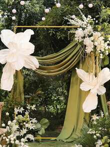 1 Set Square Metal Arch Frame, Can Support Balloon Arch, Suitable For Wedding Decoration, Anniversary Decoration, Birthday Party Backdrop, Baby Shower Decoration, Gender Reveal Party Decoration, Home Decor, Yard Decor, Bachelor Party Decor, Outdoor Lawn Arch Decor, Wedding Decor, Birthday Gift, Birthday Decoration, Fake Flower Arch Decor With Cling Film, Party Favor - Metal Arch - View 8