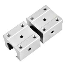 Rodamientos lineales SBR20UU, rodamientos lineales CNC LM20UU, 20 mm adecuados para movimiento lineal en impresoras 3D, equipos CNC y otros equipos similares - Plateado - Ver 4