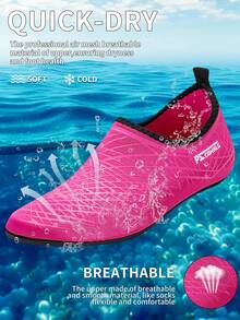 New Pattern,Unisex Water Shoes,Beach Shoes,Yoga Shoes,Sandals,Outdoor Swimming Shoes,Diving Shoes,Non-Slip Lightweight Wading Shoes Snorkeling Shoes - Pink - View 3