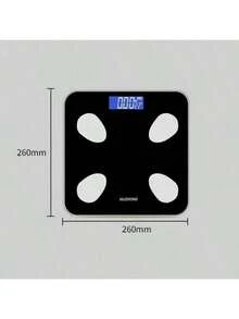 1pc Digital Bathroom Scale, Weighing Scale, Glass Platform Measuring Up To 400lbs, Large Backlit Display, Home Weight Scale, Household Essential - Black - View 2