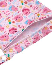 2pcs Portable Cartoon Print Wet Bag, Diaper Change Storage Bag - Multicolor - View 11
