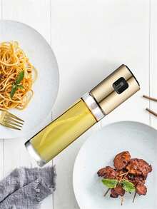 烹饪用橄榄油喷雾器，厨房油分配器瓶，控油喷雾瓶，烧烤油喷雾罐，用于烹饪沙拉，烘焙，煎炸，玻璃油喷雾器，易于清洁，健康控油，适用于家庭厨房，轻奢风格，方便快捷