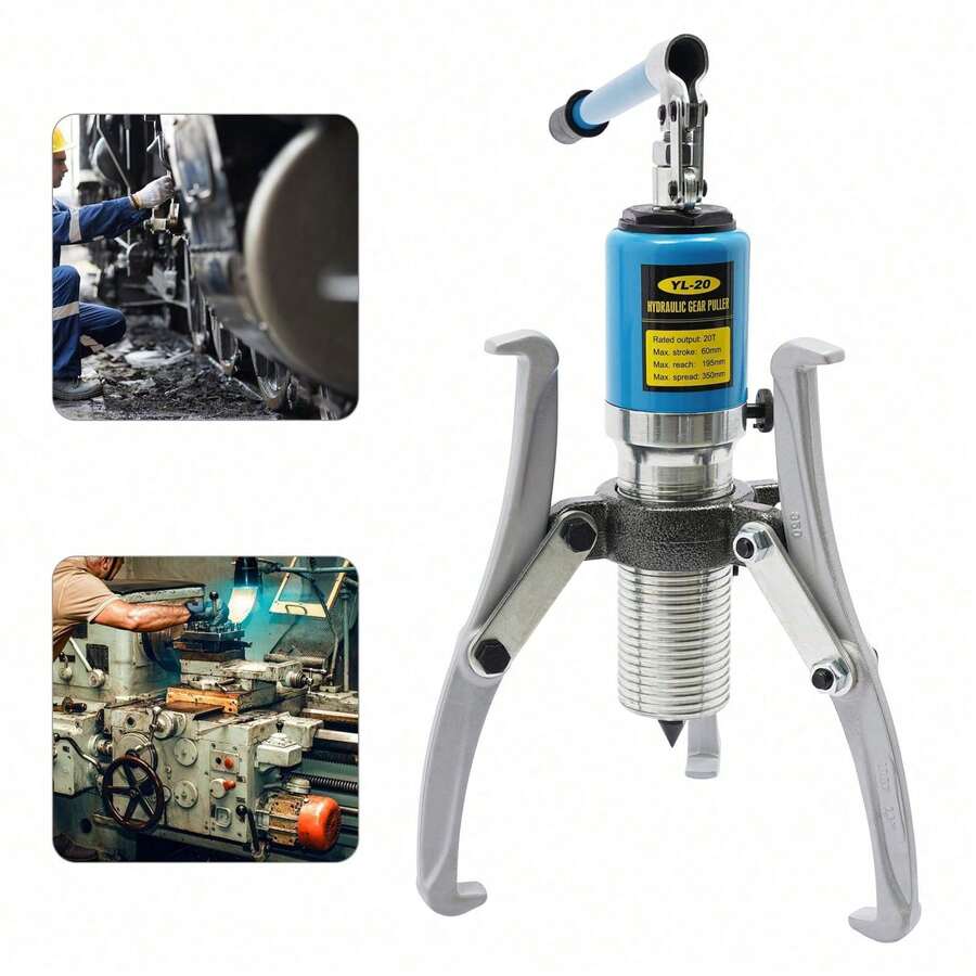 TFCFL YL-20 20 Ton Hydraulic Tools-2/3 Jaw 10\" Gear Flywheel Pulley Bearing Puller - Blue - View 1