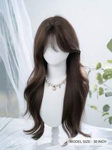 alicegarden 1 Synthetic Heat-Resistant Long Rolled Wig, Brown Wig With A Length Of 30 Feet, A Natural And Realistic Wig. (Excluding Accessories) - Brown - View 2