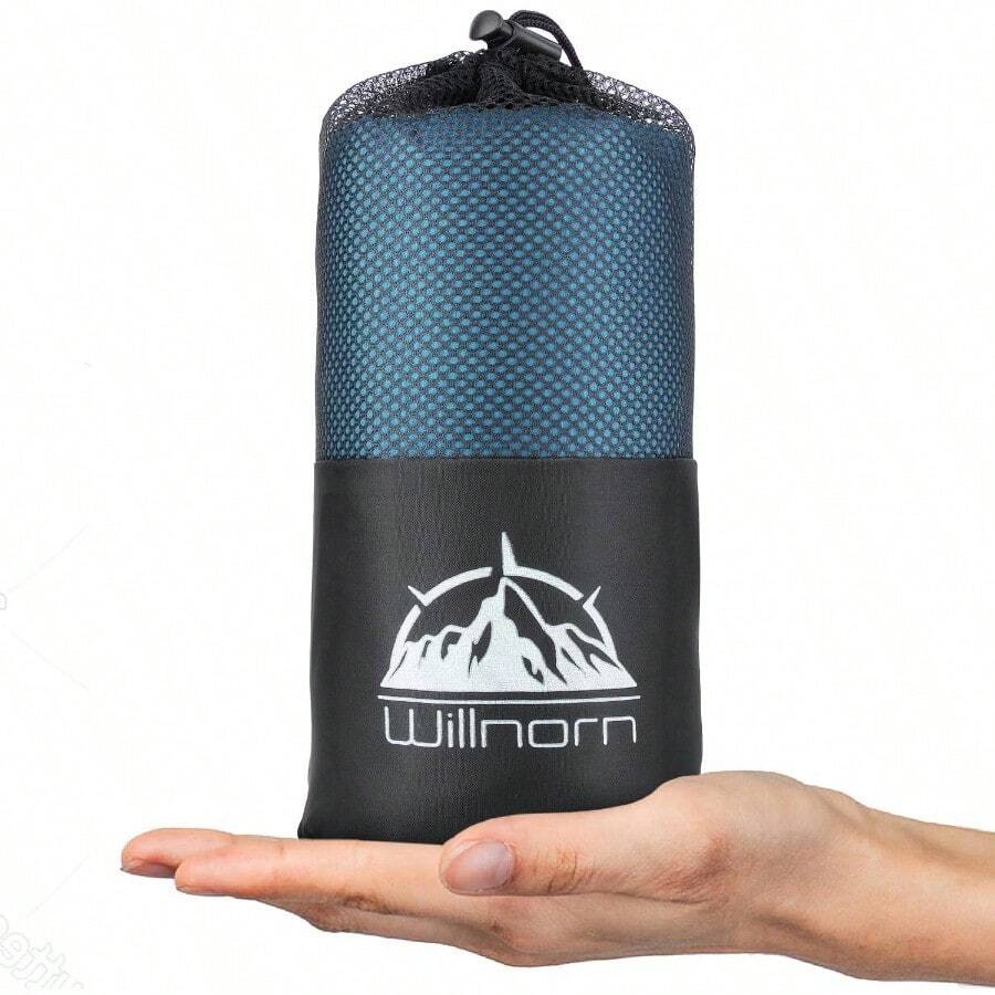 Sleeping Bag LinerTravel Sheets Adult Sleep Sack Self Tan Sleep Sack For Backpacking Hotel Hostels Lightweight Single Camping Sleep Pod - LightBlue - View 1