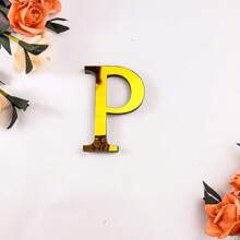 1 Piece 3D Acrylic Mirror Letter Art Wall Sticker - Light And Shadow Intertwined Space Aesthetic Symbol, Gold/Silver/Black/Rose Gold Oversized Letters Self-Adhesive Home Decorative Letter Logo Art Sticker, Artistic 3D Thickened Acrylic Mirror Letters Wall Sticker (3.93/5.9/7.87/11.81 Inches)