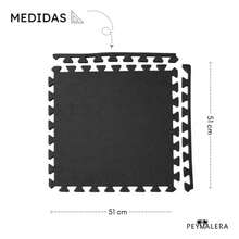 PEYMALERA Tapete Gym Piso Para Gimnasio 50x50x1.2cm 8 Piezas 2 M2 - Negro - Ver 2