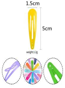 Set de 40 piezas de pasadores de pelo con gota de esmalte de colores aleatorios, accesorios para el cabello, pinzas de garra, pasadores para el cabello, deslizadores para el cabello, garras para el cabello, artículos escolares