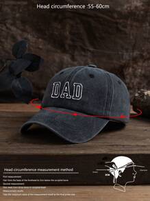 1 Stück Herren Outdoor lässige Mode "DAD" Silhouette Hund spazierengehen Grafik weich & atmungsaktiv verstellbare Baseballkappe, geeignet für den täglichen Gebrauch