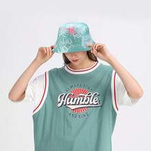 Reversible Bucket Hat For Women, Cute Beach Fisherman Style - Flamingo - View 4
