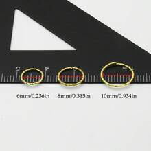 1 件简约 925 纯银防过敏鼻环，圆形内径 6 毫米、8 毫米、10 毫米鼻环耳环，女士珠宝