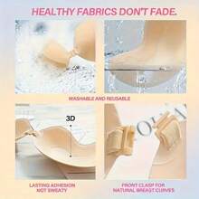 1 Par de Copas Desechables con Forma de Mango, Invisible sin Costuras, Elevadores de Pecho, Pastillas de Pecho, Accesorios de Lencería para Mujer