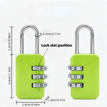 1pc Colorful Alloy Small Hanging Number Lock, Password Lock, Anti-Theft Security Stationery Luggage Bag Lock