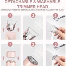 2 In 1 Electric Shaver For Women, 2025 New Rechargeable Women's Body Shaver Bikini Trimmer, Electric Razors For Women, Wet And Dry Hair Trimmer For Facial Face Lip Chin Underarm Legs (Pink)