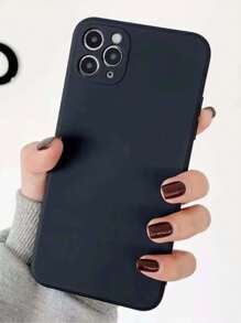 1 pieza Funda de teléfono gruesa y antideslizante en color negro mate compatible con iPhone 16/11/16Pro/16Plus/16ProMax/16e/15ProMax/13/14/12/XS/XR/7G/8P, Galaxy S25/S25Plus/S25 Ultra/A16/A36/A26/A56/A50/A12/A32/A52/A72/A51/A21S/A13/A14/S24/S24Plus/S24Ultra,S22/A52/A53/A54/A55 S23, 11/12Pro/12/12X/13Pro/14Pro/15Pro, Redmi 10/9/Note9/12c/Note11Pro/Note8Pro