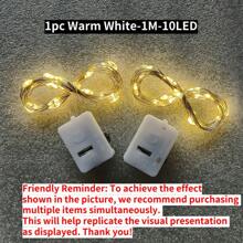 1/5 pezzi Luci a fata a LED, batteria a bottone (batterie incluse), luci a filo di rame in piccola scatola bianca, luci a filo di rame, lampade, luci LED, luce notturna, illuminazione, luce per libri, luci LED per camera, illuminazione decorativa per feste, camera da letto, giardino, feste, matrimoni, decorazione per stanza, decorazione per matrimoni, decorazione natalizia, luci da favola, alberi da giardino, Natale, decorazione per feste di matrimonio a filo di rame, decorazione di Ognissanti, decorazione natalizia