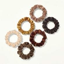 6 Stück bunte Samt Scrunchies, Haargummis als Haarschmuck für Frauen, schonende Haargummis, Haargummis, Haargummis