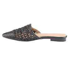 Belovely Woven Whisper: Chic Woven Mules [BETH-10] - Black - View 3