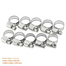 10pcs Adjustable Hose Clamp Set For Cars & Motorcycles - Fuel Line Jubilee Clips For Garden DIY Plumbing Projects