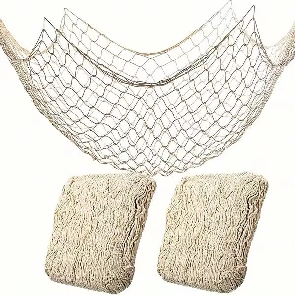 1pc Nautical Theme Fishing Net Party Decor, Includes Starfish, Anchor And Balloon Patterns - Ideal For Pirate, Hawaiian And Nautical Theme Parties, Holiday Room Decor | Nautical Party Decorations | Decorative Fishing Net, Nautical Decor