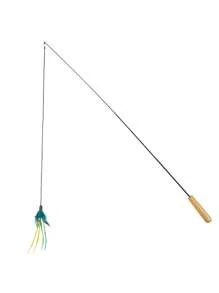 4 estilos de varitas de juguete para gatos con mango de madera ajustable, productos interactivos para mascotas, resistentes a rasguños y mordeduras