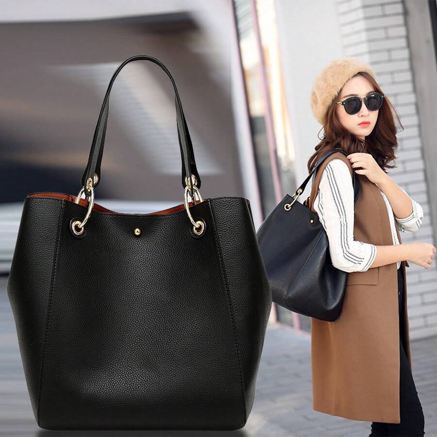 2021 New Cross-Border Women's Bag  Bag European And American Fashion Handbag Lychee Pattern Mother-Daughter Bag Wholesale - Yama Blue - View 1