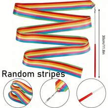 2/4m Silk Dance Ribbons - Youth & Adult Gymnastics Rhythmic Ribbon, Spinning Ribbon In Multiple Colors, Suitable For Artistic Gymnastics Competition, Dance Performance, Gymnastics, Birthday Parties And Wedding Decoration - Multicolor - View 6