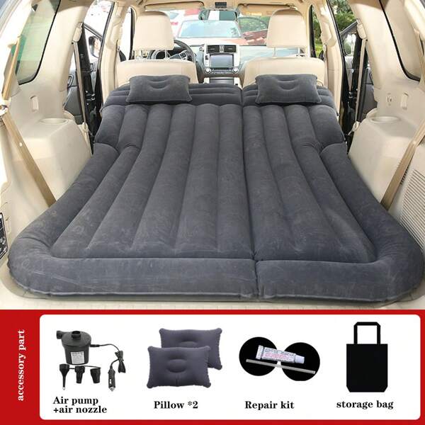 Aufblasbare Luftmatratze, Camping Bett Rückenkissen, aufblasbare dicke tragbare Auto Luftmatratze mit Luftpumpe, Camping Reise Schlafsack
