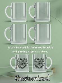 6/3/2/1 件 11 盎司高定制玻璃杯，硼硅酸盐玻璃杯 - 用于热升华的空白杯，水晶贴纸，DIY 礼品，生日和情人节礼物，带礼盒包装 - 多色 - 查看 2