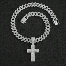 Cross Alloy Pendant Necklace,Daily Outfit, Street Party Exquisite Craftsmanship, Bold Boutique, Men's Accessories, Atmospheric Jewelry, Holiday Gifts.