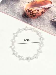 6pcs Fashion Charm Teenage Ocean Series Conch Shell Starfish Faux Pearl Beaded Bracelet, Multilayer Elastic Rope Elegant Bracelet Accessories