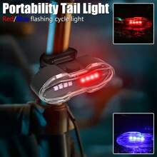 1pc Bicycle Light Bicycle Headlight Taillight Set Digital Display Bicycle Light Transparent Multi-Function Rechargeable Suitable For Outdoor Mountain Road Bike Riding Light Bicycle Bicycle Light Bicycle Light