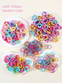 200/250/450 pièces Élastiques à cheveux pour fillettes, bandes de cheveux sans couture, supports de queue de cheval doux en nylon, élastiques à cheveux, cordes de cheveux, accessoires de cheveux pour enfants et bébés
