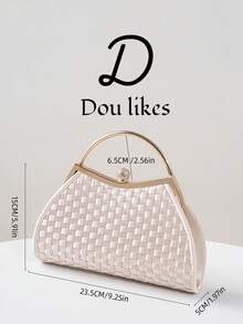 Solid Color Handbag, Large Capacity Wallet, Perfect Choice For Wedding, Party, Celebration, Formal Event, Birthday Gift, Valentine's Day Gift, Ball And Formal Occasions